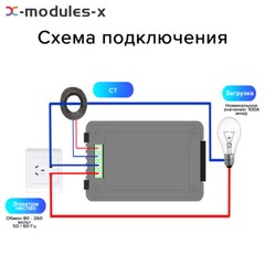 PZEM-022 AC80-260V 5A 10A 100A AC Voltage And Current Power Capacity Meter New