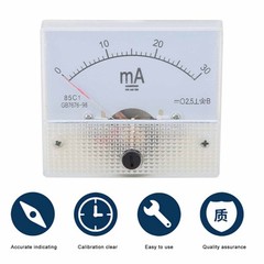 85C1 DC 0-30MA Pointer DC Ammeter Head Ampere Meter Current Measuring New