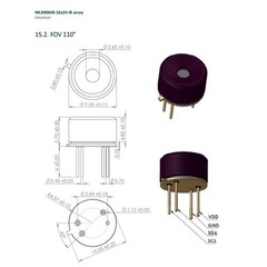 MLX90640 Sensor 3.3V Supply Voltage Operating Temp -40°C To 85°C ABS Material