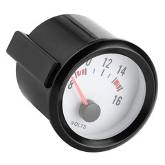 Car Voltage Meter Universal 12V 2in Pointer LED Display Voltmeter Blue Roun RTOO
