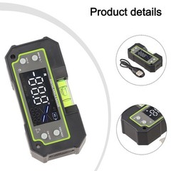 Compact Digital Protractor with Rechargeable Battery and Magnetic Base