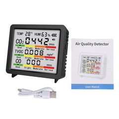 Multifunctional 5-in-1 Indoor Air Quality Meter TVOC Temperature Humidity