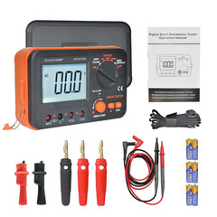 Digital Earth Resistance Tester, Grounding Resistance Meter with AC Voltage Meas