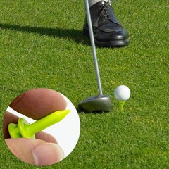 Plastic GolfTees, 25mm, Small, Green, 100 Count