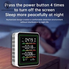 Tuya 5-in-1 WiFi Air Quality Monitor Formaldehyde CO2 TVOC Temp Humidity Tester