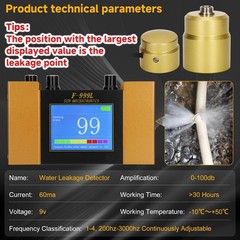 Underground Water Leak Detector Pipe Sensor Digital Display