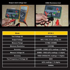 DUOYI DY30-1 Car Digital Insulation Resistance Tester Meter, DY30-1