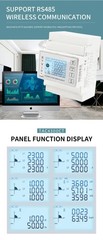 3 Phase DIN Rail Energy Meter Electric Consumption Meter with 3x KCT24 100-400A
