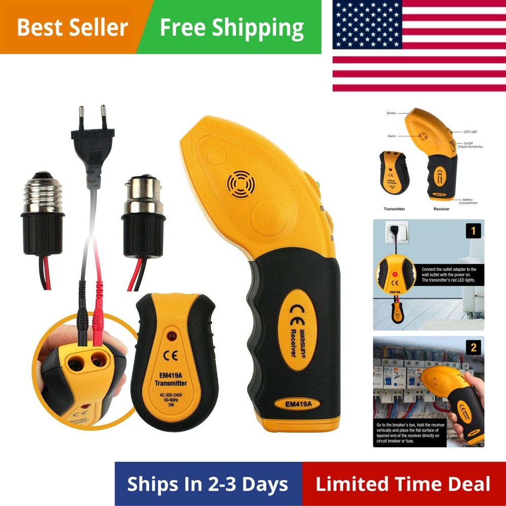 AC 100-120V Circuit Finder Non-Contact Voltage Sensor Auto-Sensing Receiver T…