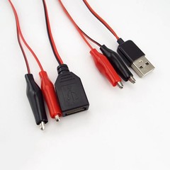 For Alligator Clip USB Power Cord 60CM for Voltage and Current Testing