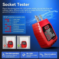 NOYAFA NF-827 Circuit Breaker Finder Tool Kit, GFCI Outlet Tester with DualSid