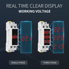 GEYA Single Three Phase Modular Voltage Meter LED Display AC 80-500V 220V 380V