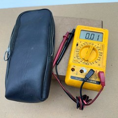 Knight Electronics Multimeter K-225 With Probes And Case Working Shape