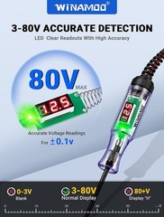 Upgrade Automotive Test Light with 3-80V LED Digital Voltage Display,Auto Circut