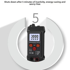 Compact Digital Multimeter 4000 Counts Auto Range with NCV Tester for Field Use