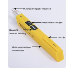 Voltage Tester MY001 Non-Contact AC 90-1000V Dual Mode LED Flashlight PC Probe