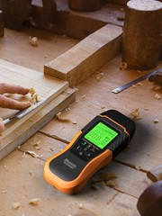 Digital Pin Type Wood Moisture Meter Detector 2 Mode 8 Calibration Orange