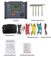Digital Ground Resistance Tester Soil Resistivity Range 0.00ΩM ~ 9999KΩM