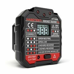 HT106B Advanced Electric Socket Tester GFCI Test Mains Fault Checker US z