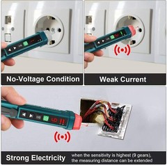 LED Light 12-1000V Non-Contact Eletrical Tester Pen AC Voltage Sensor Detector