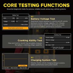 BT360 Battery System Tester, Car Battery Tester DC Charging Cranking Test 100…