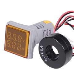 22mm Round Square LED Digital Voltmeter Ammeter Signal Lights Voltage Current