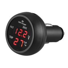 Voltmeter 3 In 1 1 Pc Accessories Black Cigarettes Lighters LED Digital