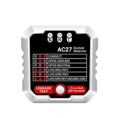 Outlet Tester 250V Fast Detection Socket Tester Receptacle Detector Leakage PVRN